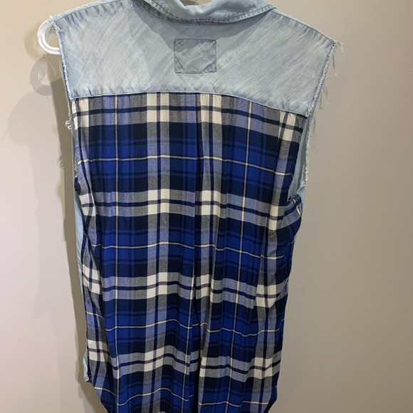 Rails Denim/Plaid Vest - Picture 2 of 3